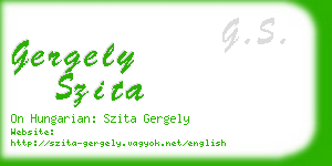 gergely szita business card